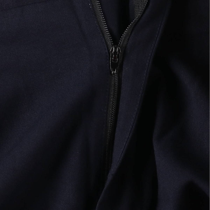 90'S CITY STREETS Two-pleat Slacks, Men's, W30 Size, Vintage polyester navy blue type Vintage Second Hand