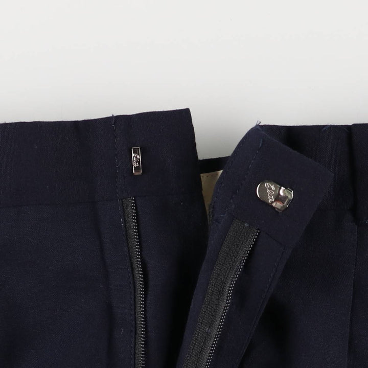 90'S CITY STREETS Two-pleat Slacks, Men's, W30 Size, Vintage polyester navy blue type Vintage Second Hand