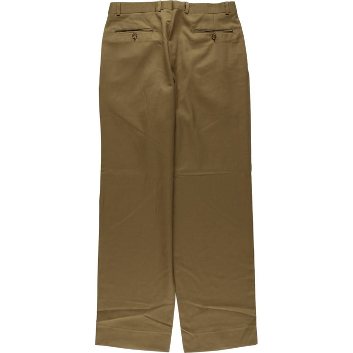 ZEIDLER and ZEIDLER Marzotto Three-pleat Wool Pants and Slacks, Made in Canada, Men's, Size W33, Vintage wool Khaki type brown Vintage Second Hand