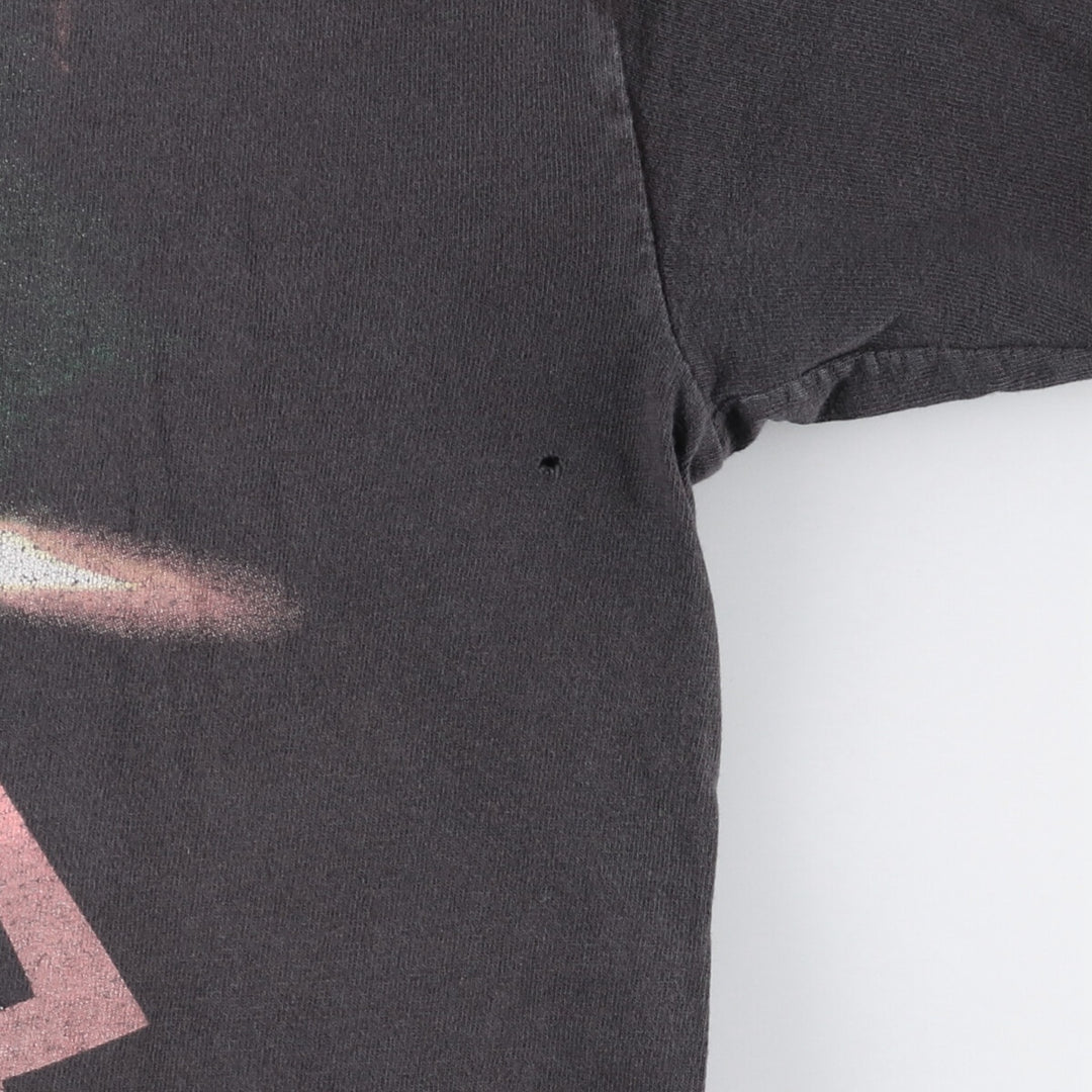 SLAYER Skull Pattern Band T-Shirt, Men's Medium unclear Charcoal Vintage Second Hand