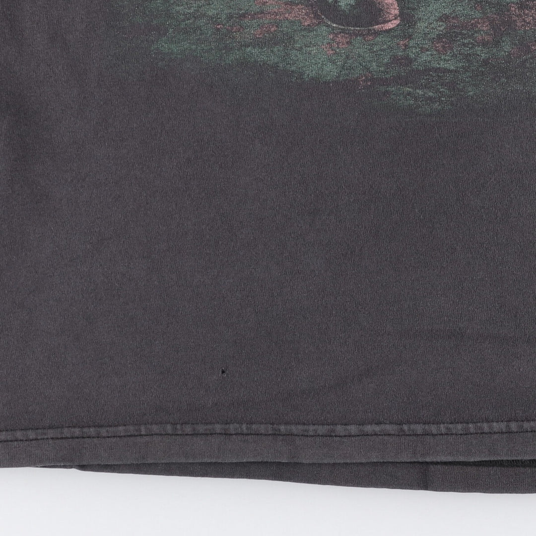 SLAYER Skull Pattern Band T-Shirt, Men's Medium unclear Charcoal Vintage Second Hand