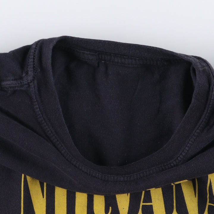 NIRVANA Nirvana Band T-shirt, Band T, Men's M size unclear black type Vintage Second Hand