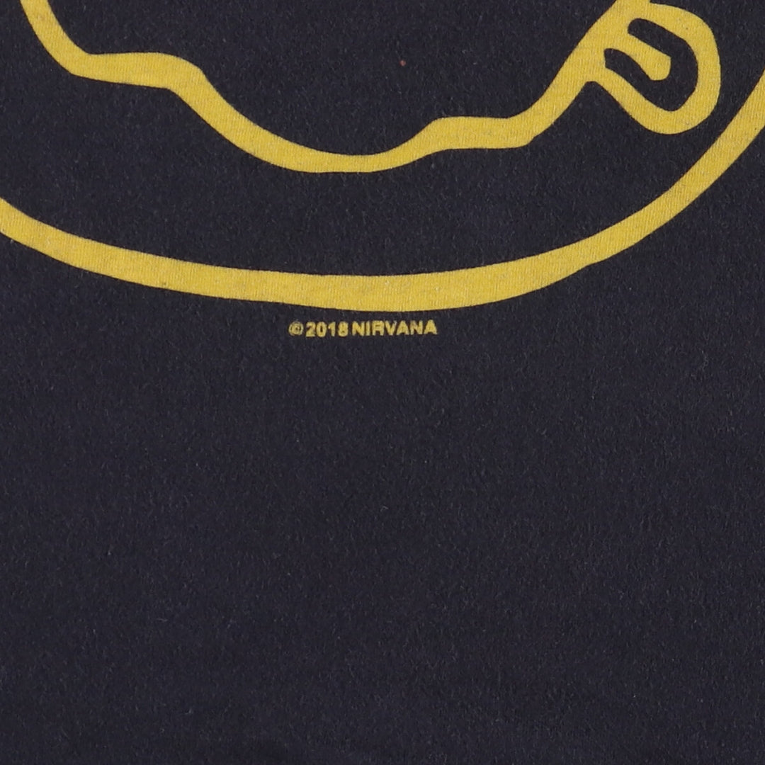 NIRVANA Nirvana Band T-shirt, Band T, Men's M size unclear black type Vintage Second Hand
