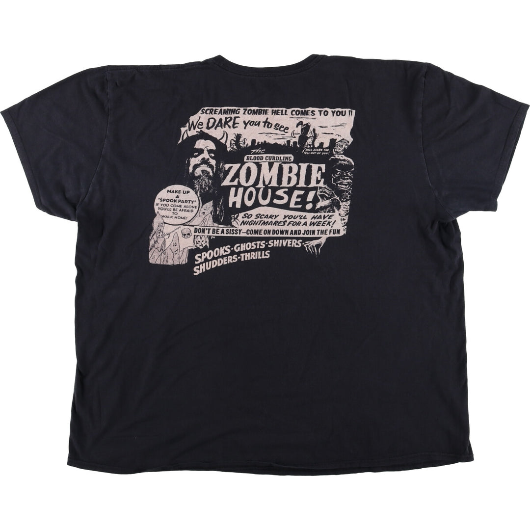 Oversized ROB ZOMBIE band T-shirt, men's size XXL cotton black type Vintage Second Hand