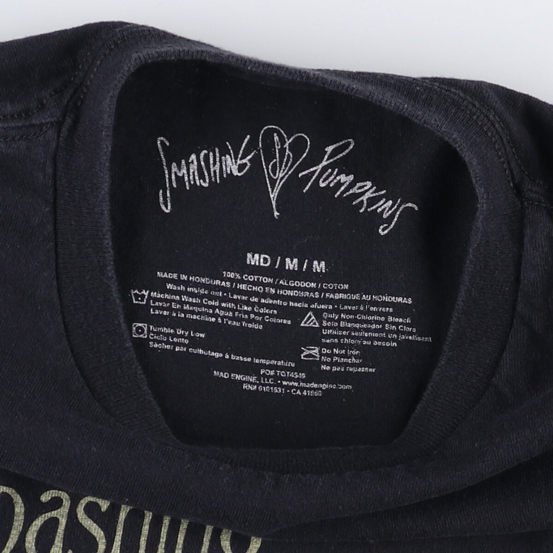 THE SMASHING PUMPKINS Smashing Pumpkins Band T-shirt Band T Men's M equivalent cotton black type Vintage Second Hand