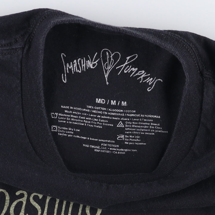 THE SMASHING PUMPKINS Smashing Pumpkins Band T-shirt Band T Men's M equivalent cotton black type Vintage Second Hand