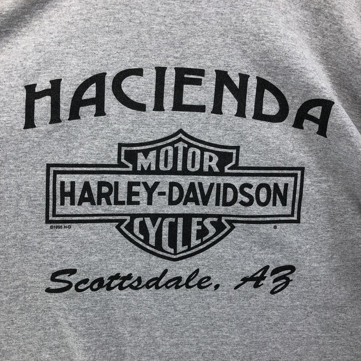 Harley-Davidson Ringer T-Shirt, Made in USA, Men's Size XL cotton gray type Vintage Second Hand