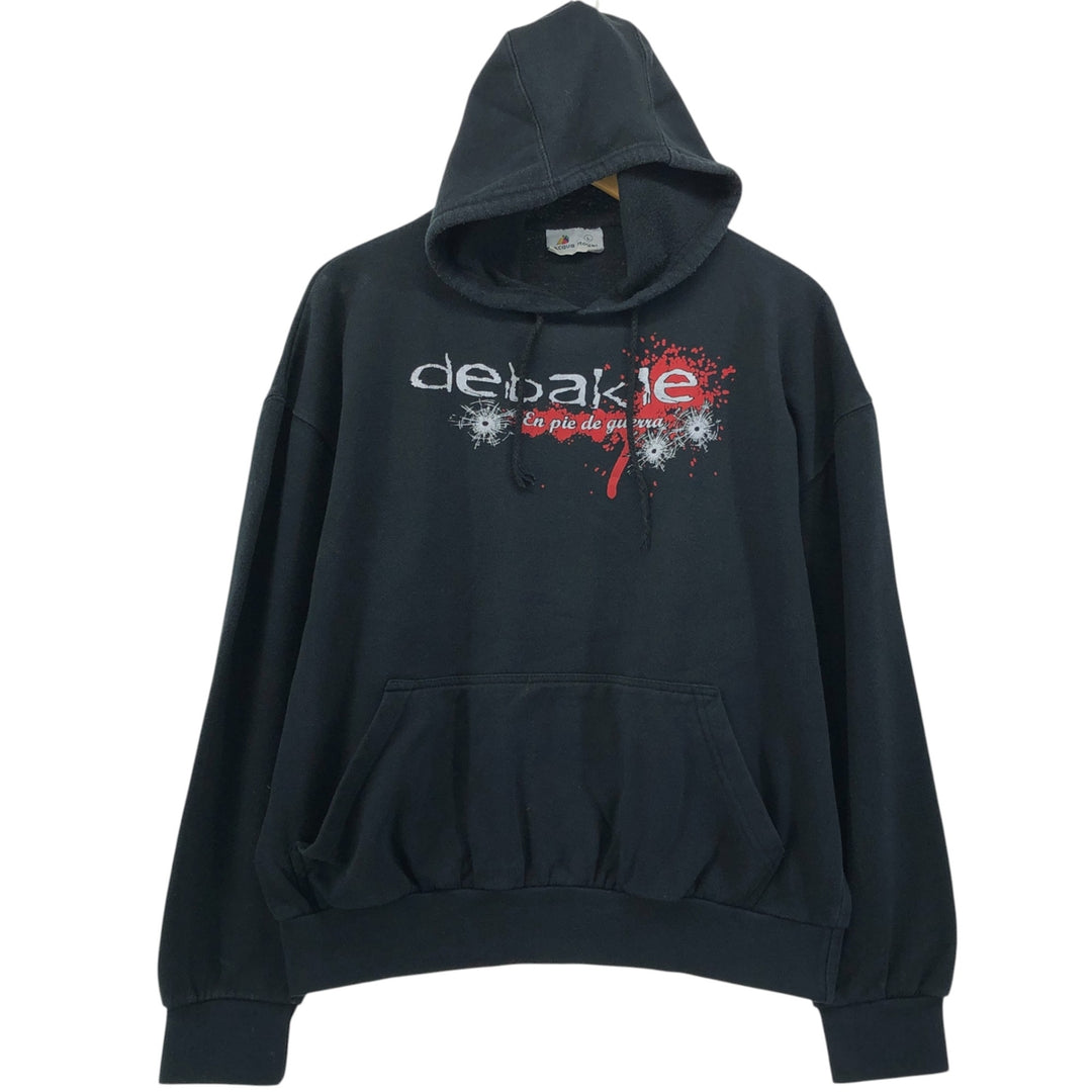 Acqua Royal DEBAKLE Band Sweatshirt Pullover Hoodie, Men's Size L polyester black type Vintage Second Hand