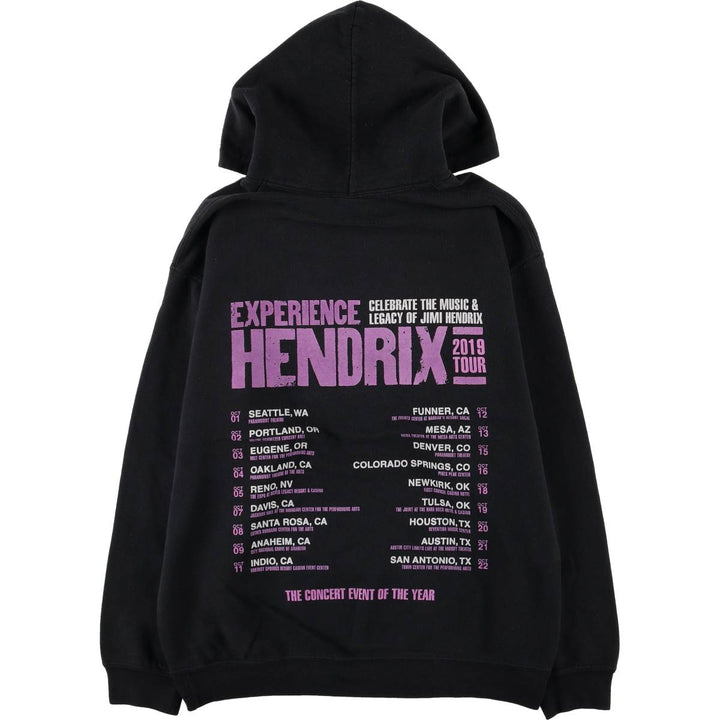 Gildan Jimi Hendrix Experience 2019-2020 Tour Band Pullover Sweatshirt, Men's Size L unclear black type Vintage Second Hand