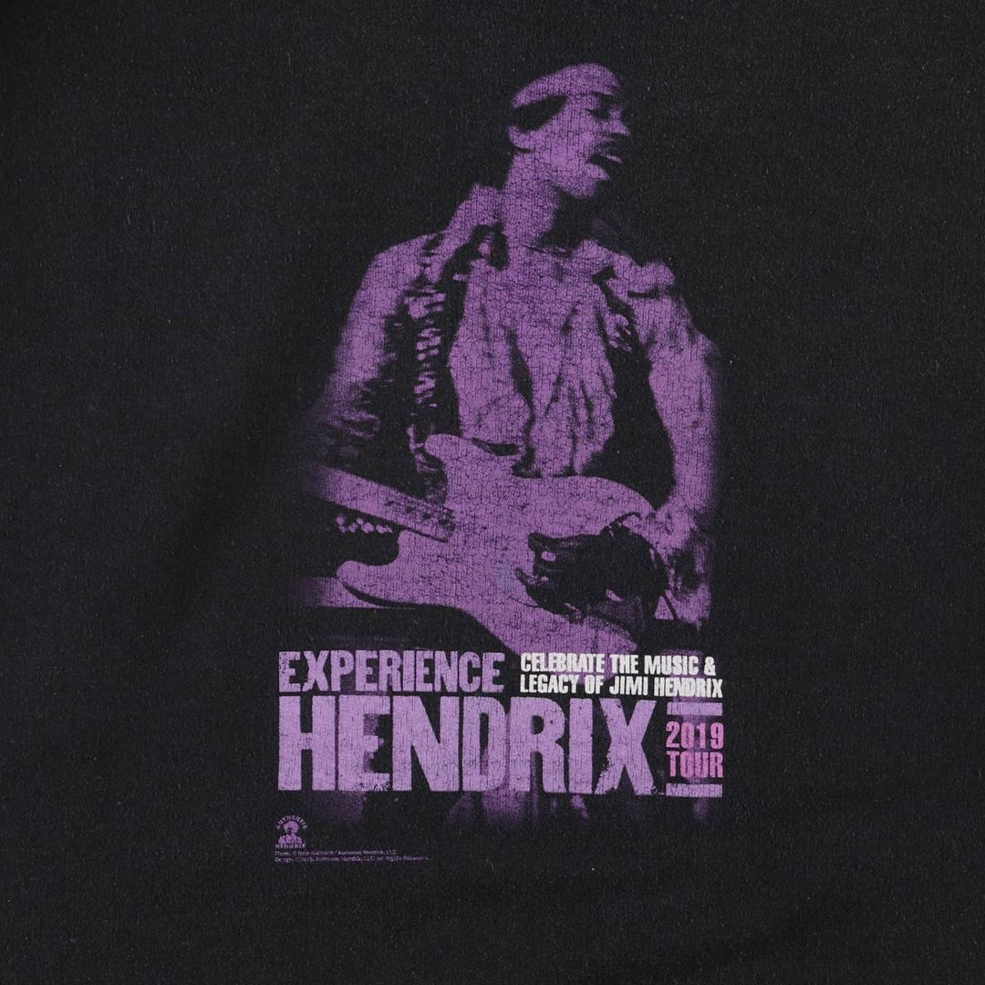 Gildan Jimi Hendrix Experience 2019-2020 Tour Band Pullover Sweatshirt, Men's Size L unclear black type Vintage Second Hand