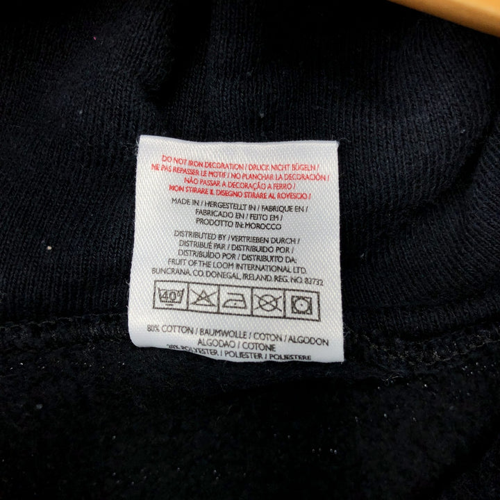 Fruit of the Loom Men's XL Pullover Hoodie cotton black type Vintage Second Hand