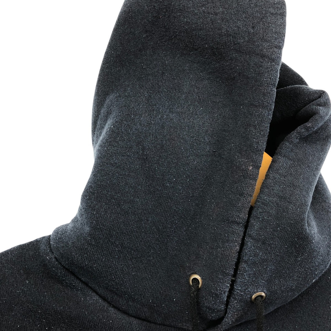 Fruit of the Loom Men's XL Pullover Hoodie cotton black type Vintage Second Hand
