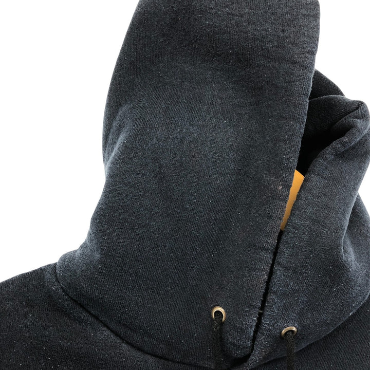 Fruit of the Loom Men's XL Pullover Hoodie cotton black type Vintage Second Hand
