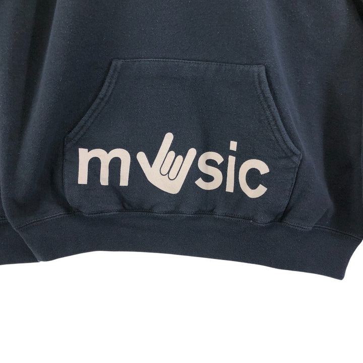 Fruit of the Loom Men's XL Pullover Hoodie cotton black type Vintage Second Hand
