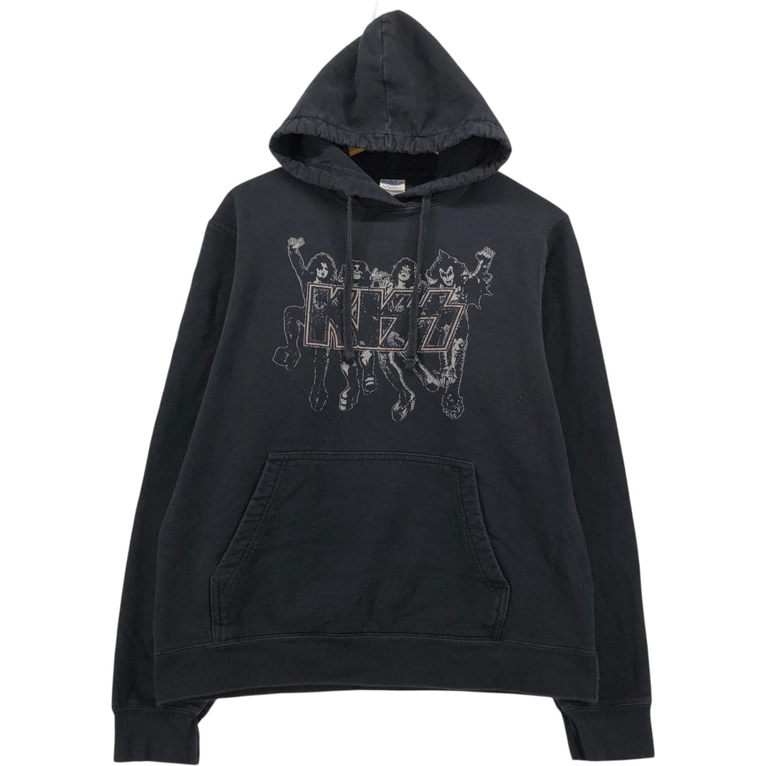Port and Company KISS Band Pullover Hoodie, Men's Size M cotton black type Vintage Second Hand