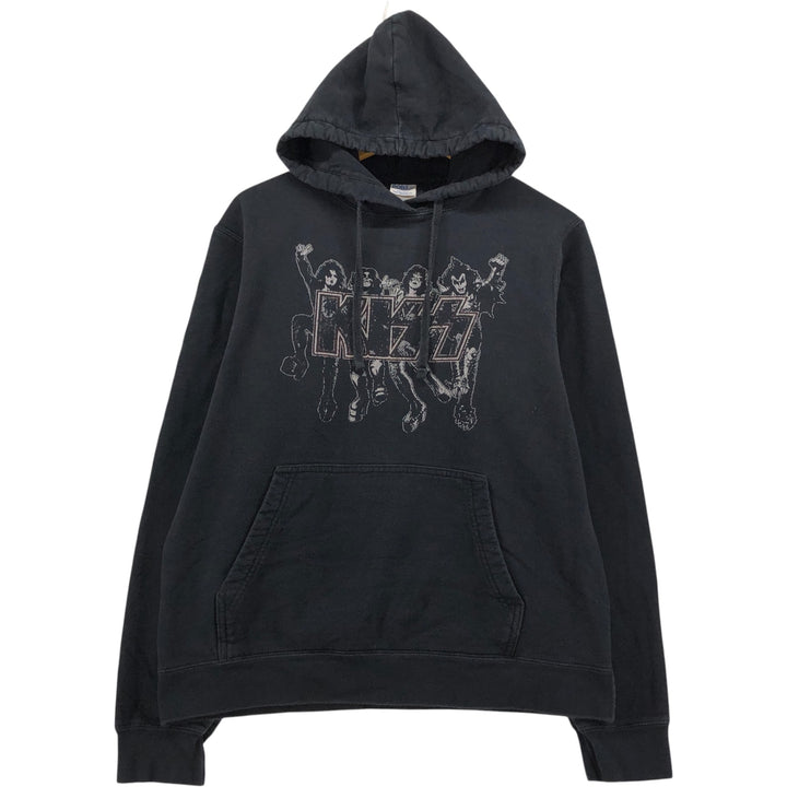 Port and Company KISS Band Pullover Hoodie, Men's Size M cotton black type Vintage Second Hand