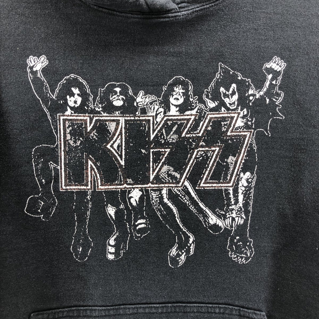 Port and Company KISS Band Pullover Hoodie, Men's Size M cotton black type Vintage Second Hand