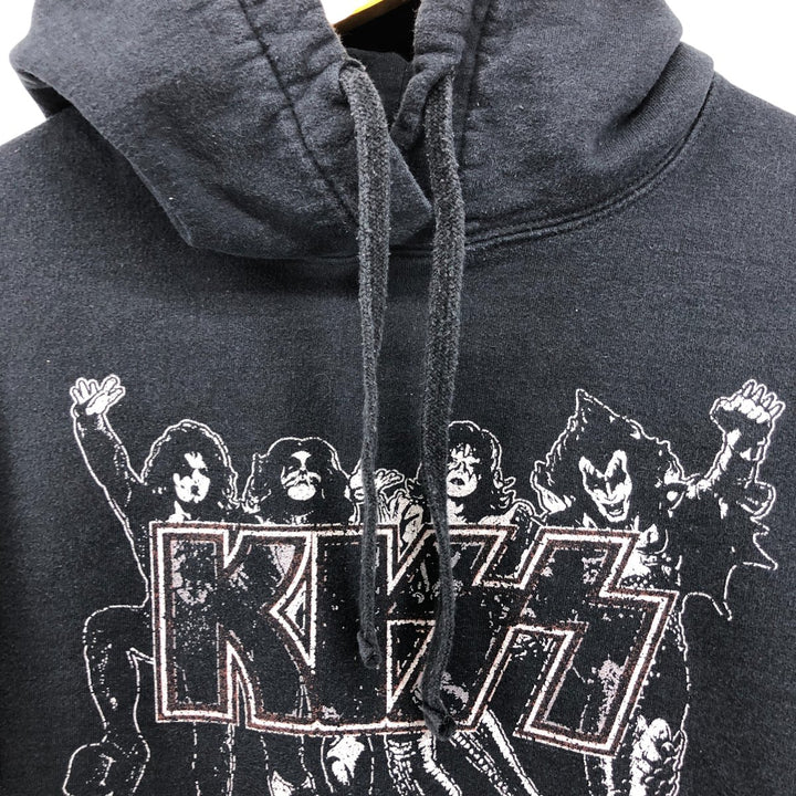 Port and Company KISS Band Pullover Hoodie, Men's Size M cotton black type Vintage Second Hand