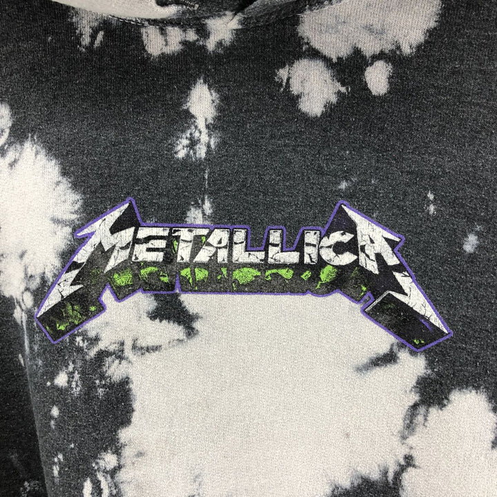 METALLICA Tie-Dye Pattern Band Pullover Hoodie, Men's Size M unclear Charcoal Vintage Second Hand