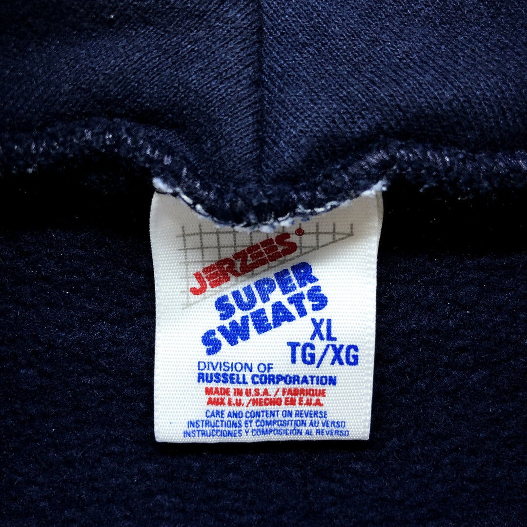 Vintage 80s-90'S Jerzees pullover sweatshirt, Made in USA, Men's XL cotton navy blue type Vintage Second Hand