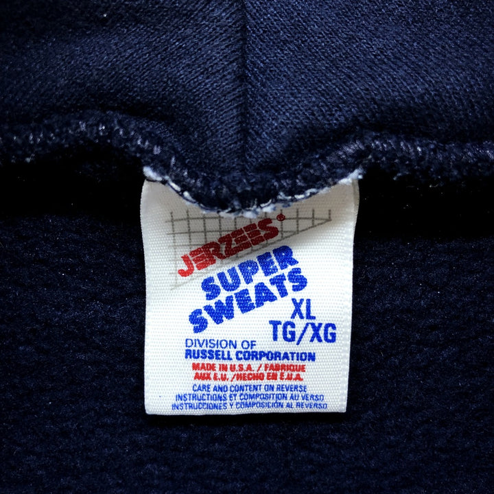 Vintage 80s-90'S Jerzees pullover sweatshirt, Made in USA, Men's XL cotton navy blue type Vintage Second Hand
