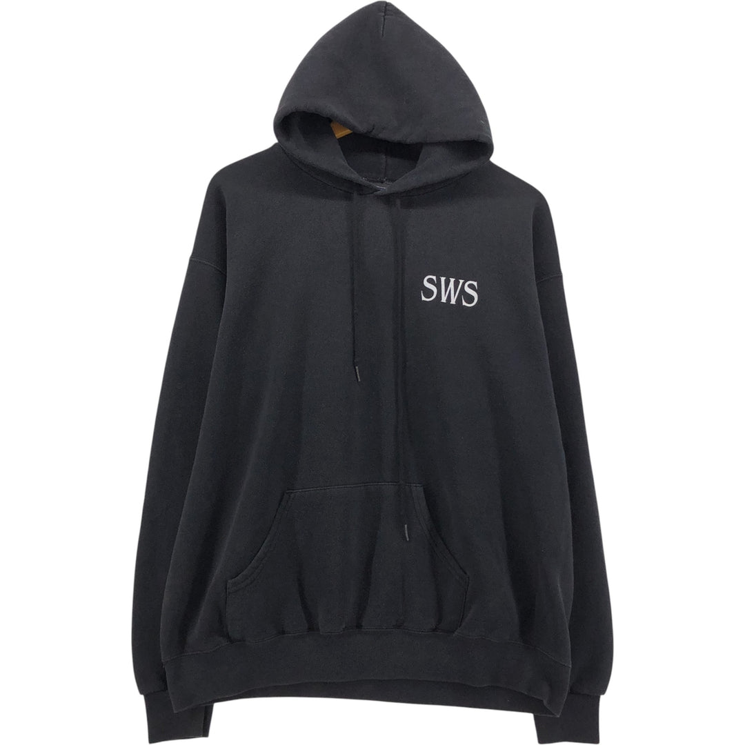 Vintage 90'S pullover hoodie, made in the USA, size L, men's cotton black type Vintage Second Hand