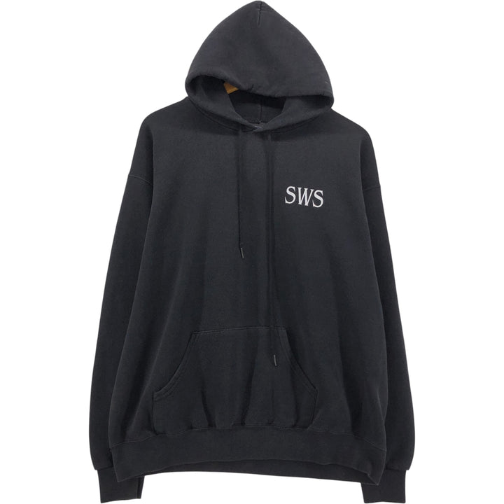 Vintage 90'S pullover hoodie, made in the USA, size L, men's cotton black type Vintage Second Hand