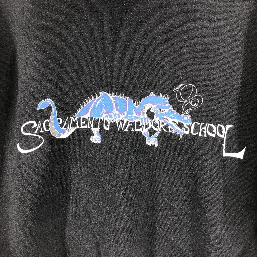 Vintage 90'S pullover hoodie, made in the USA, size L, men's cotton black type Vintage Second Hand