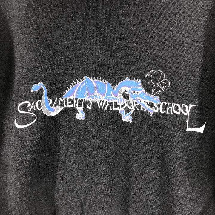 Vintage 90'S pullover hoodie, made in the USA, size L, men's cotton black type Vintage Second Hand