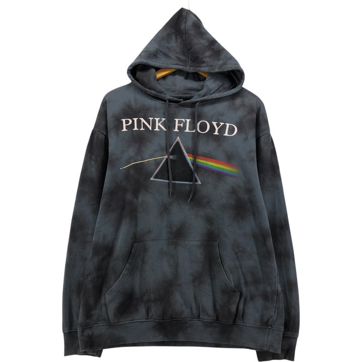 PINK FLOYD Pink Floyd Tie-Dye Pattern Band Pullover Sweatshirt, Men's Size L cotton gray type Vintage Second Hand