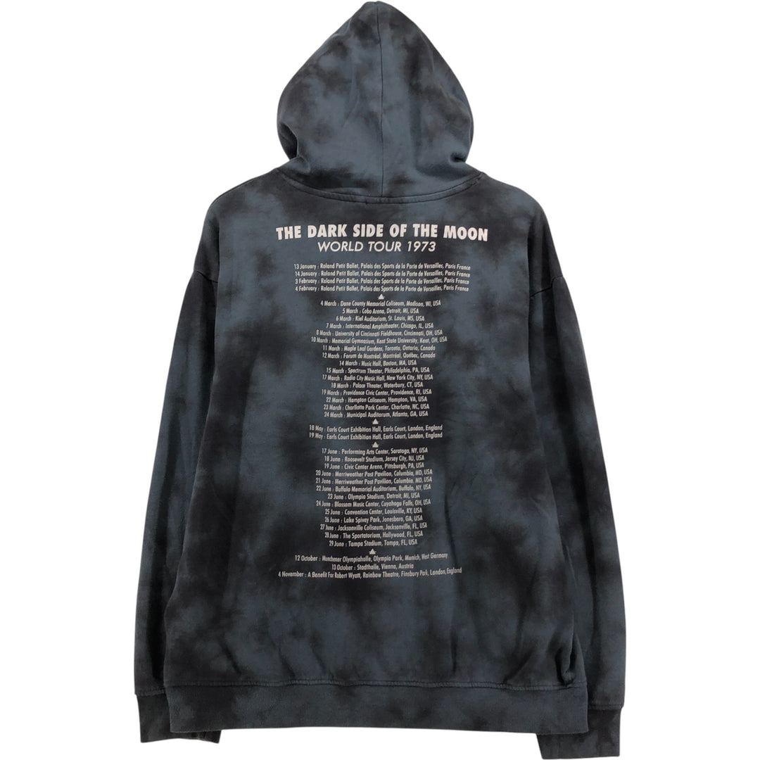 PINK FLOYD Pink Floyd Tie-Dye Pattern Band Pullover Sweatshirt, Men's Size L cotton gray type Vintage Second Hand