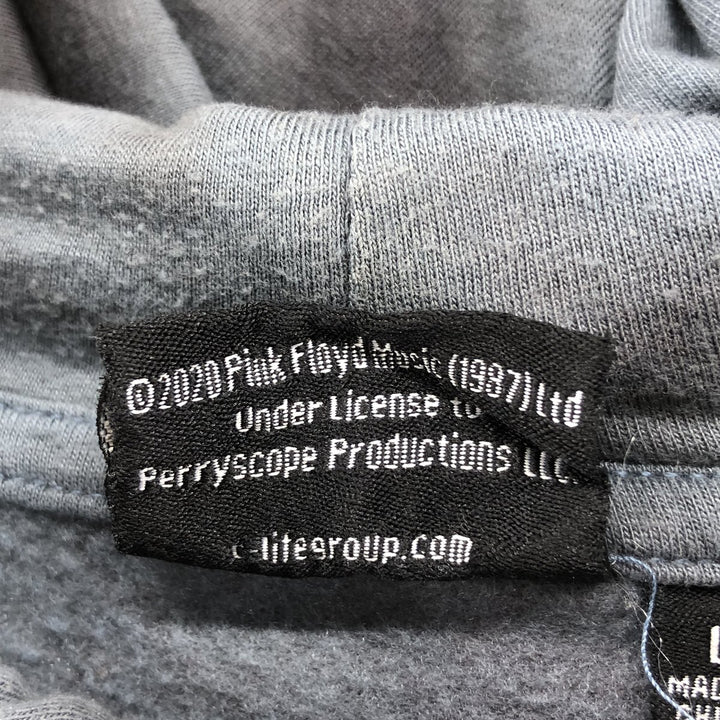 PINK FLOYD Pink Floyd Tie-Dye Pattern Band Pullover Sweatshirt, Men's Size L cotton gray type Vintage Second Hand