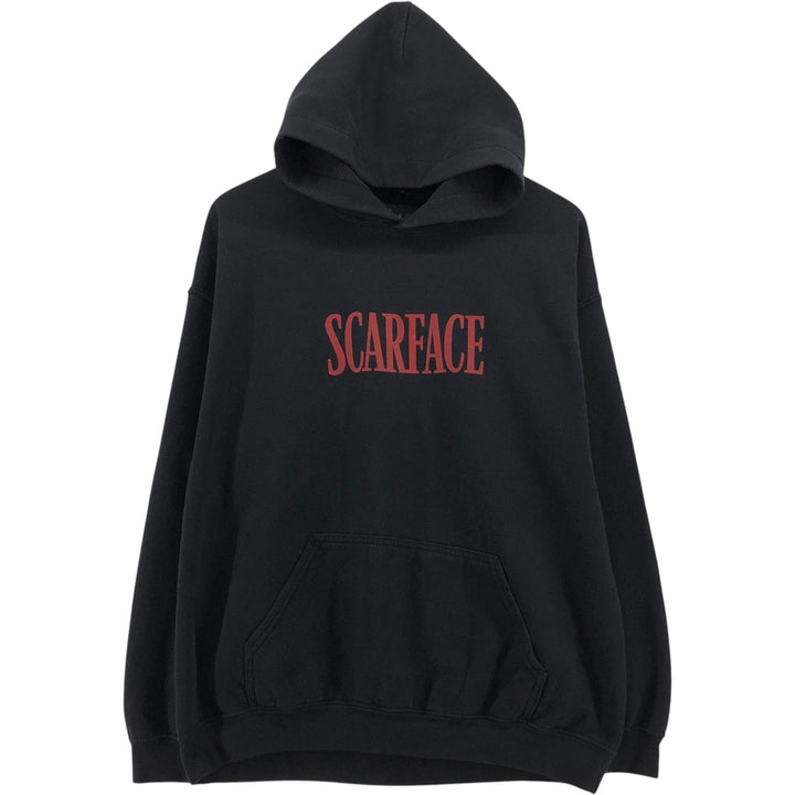 Scarface Movie Sweatshirt Pullover Hoodie, Men's Size L cotton black type Vintage Second Hand
