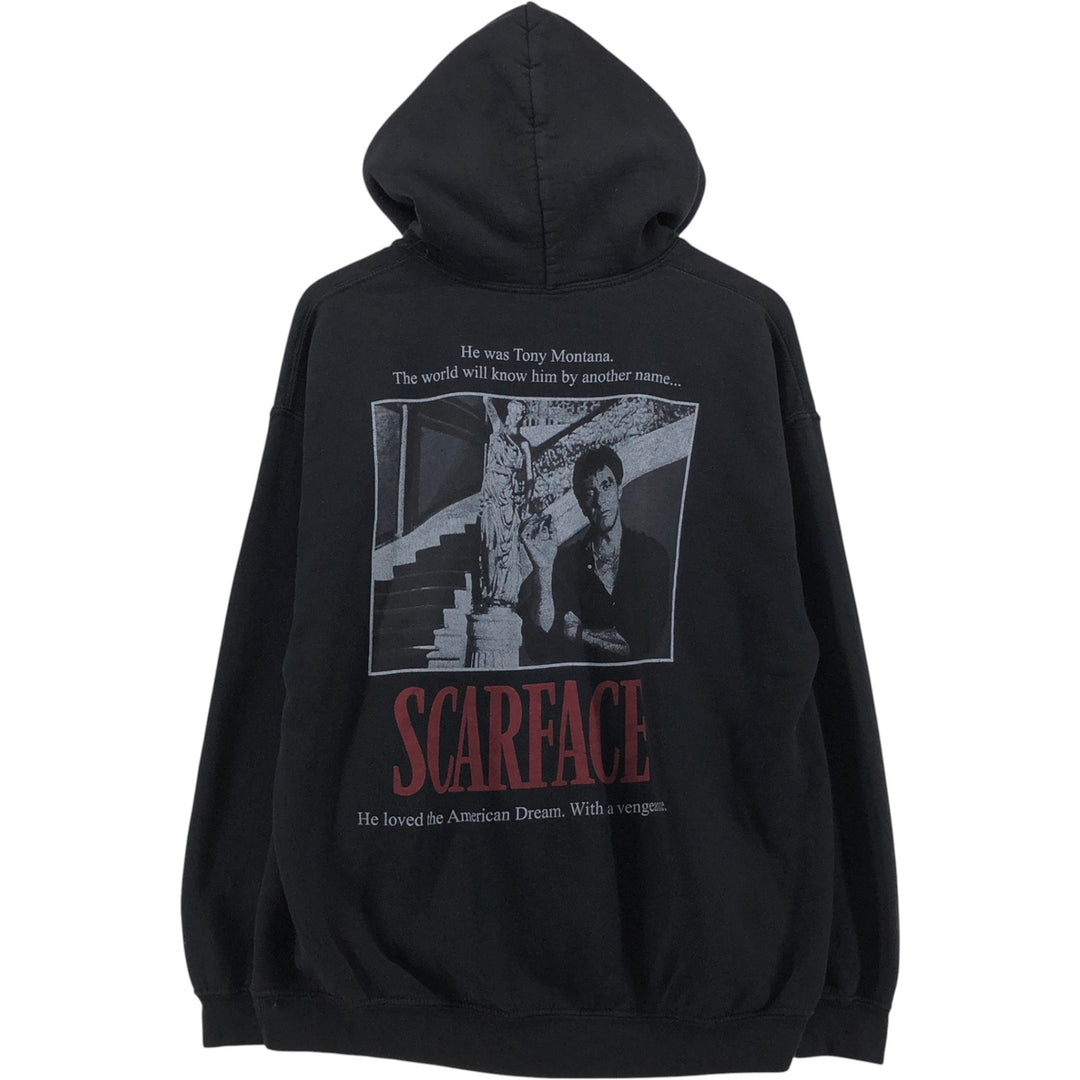 Scarface Movie Sweatshirt Pullover Hoodie, Men's Size L cotton black type Vintage Second Hand