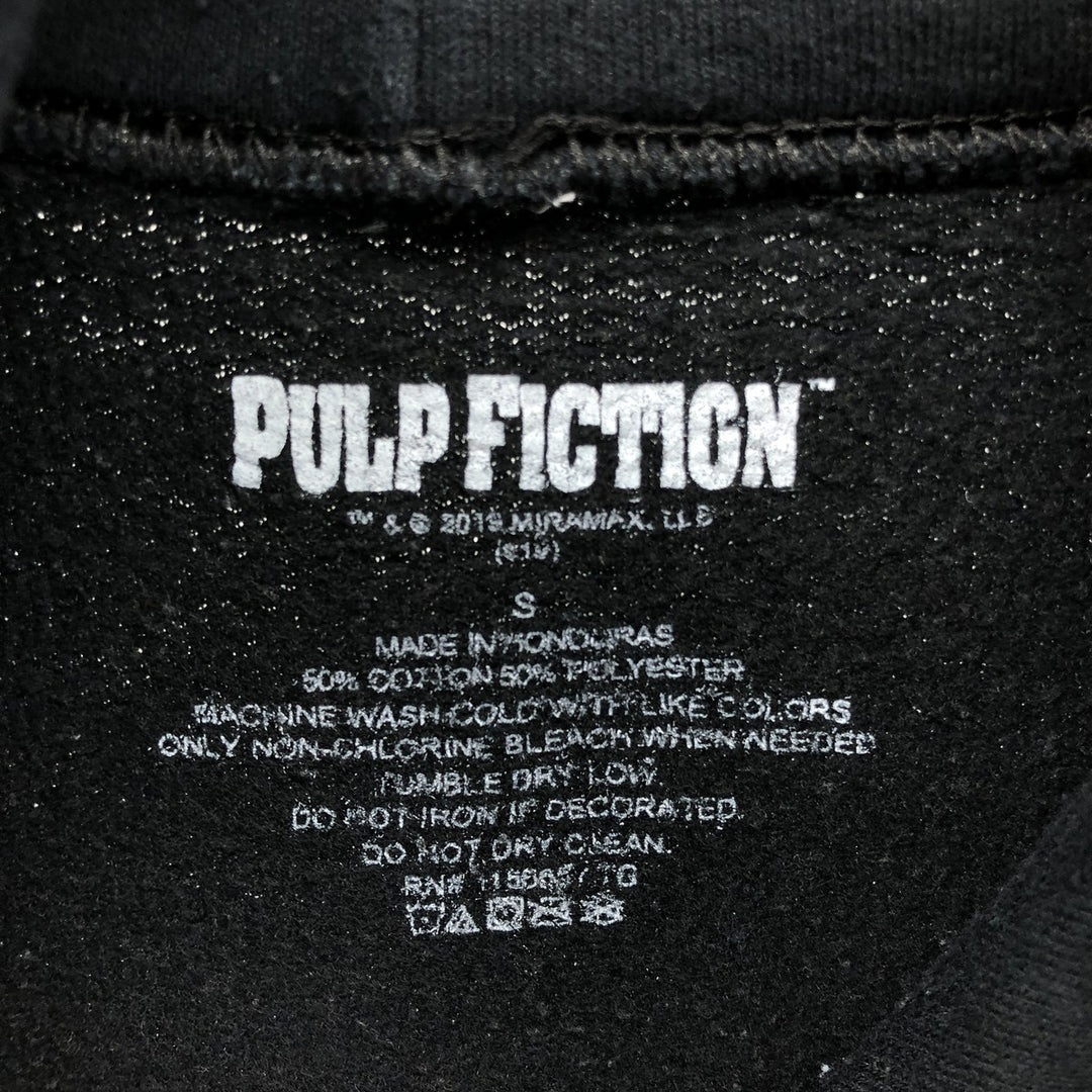 PULP FICTION Pulp Fiction Movie Sweat Pullover Hoodie Men's S Size cotton black type Vintage Second Hand