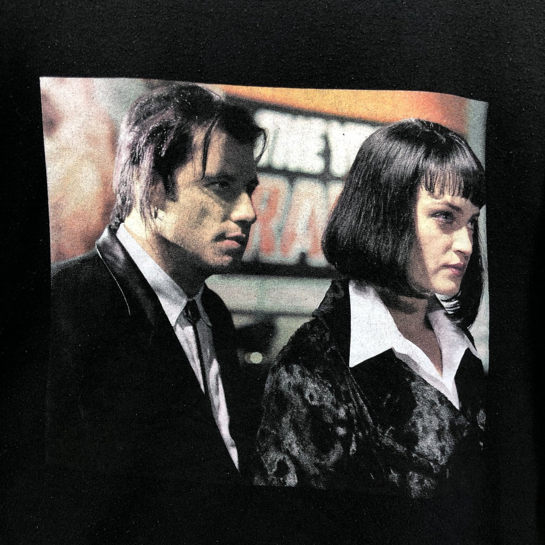 PULP FICTION Pulp Fiction Movie Sweat Pullover Hoodie Men's S Size cotton black type Vintage Second Hand