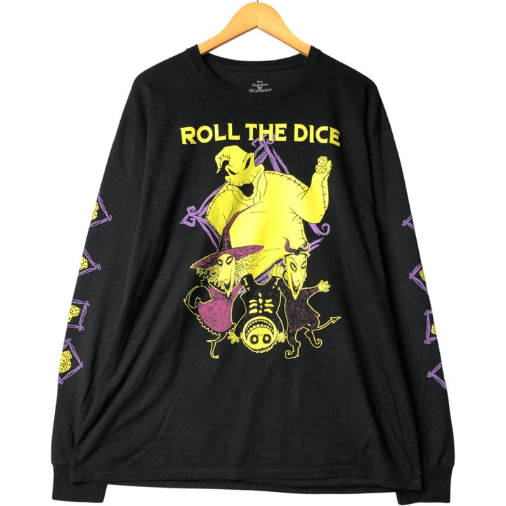 THE NIGHTMARE BEFORE CHRISTMAS Nightmare Before Christmas Long Sleeve T-Shirt Men's XL cotton black type Vintage Second Hand
