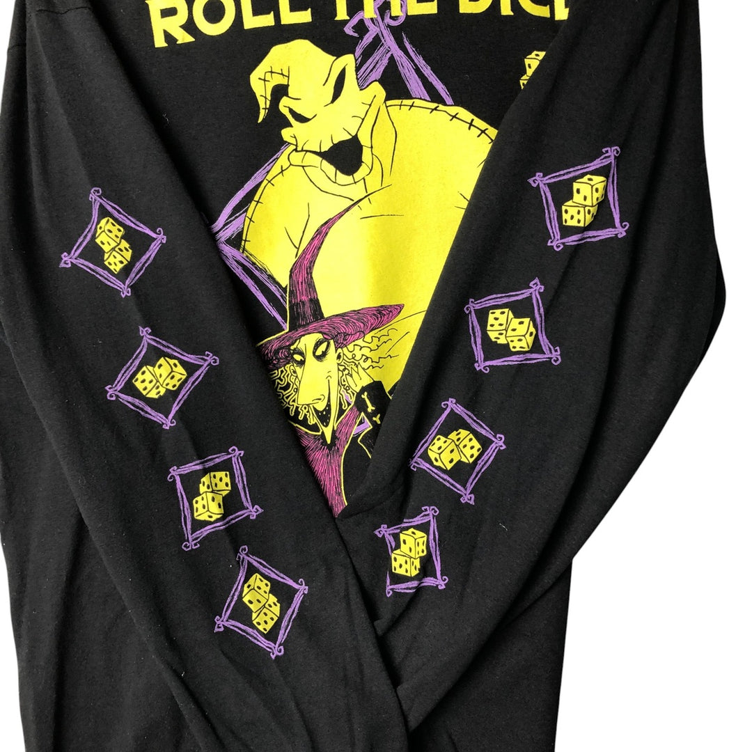 THE NIGHTMARE BEFORE CHRISTMAS Nightmare Before Christmas Long Sleeve T-Shirt Men's XL cotton black type Vintage Second Hand