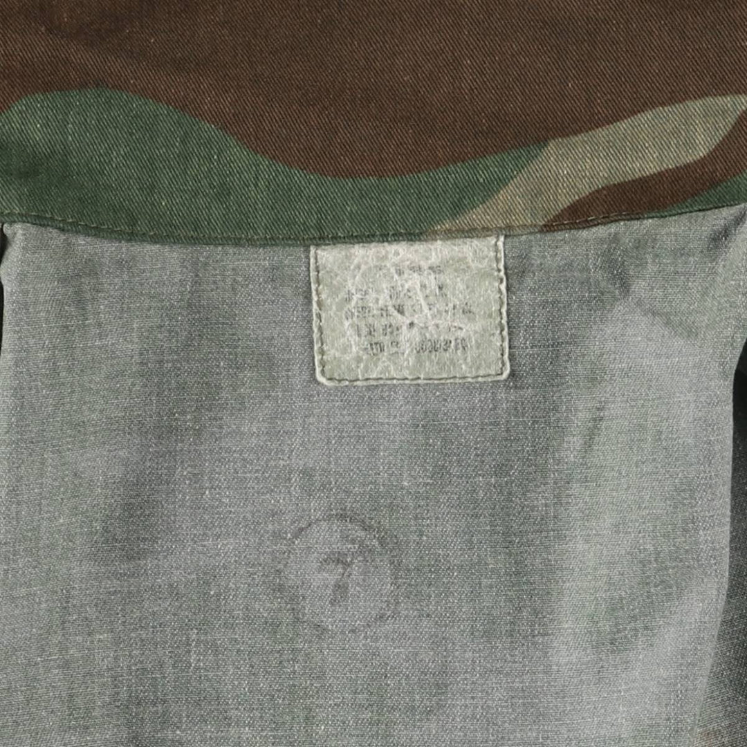Camouflage Woodland Camo BDU Military Jacket, Men's Size XL unclear Khaki type sage green Vintage Second Hand