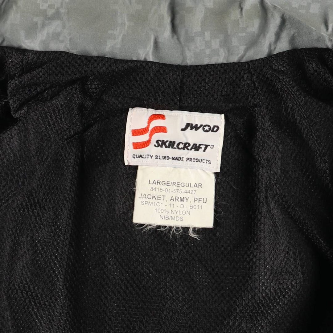 Authentic US Army Skilcraft PFU Training Jacket, Nylon, Made in USA, Large Nylon gray type Vintage Second Hand