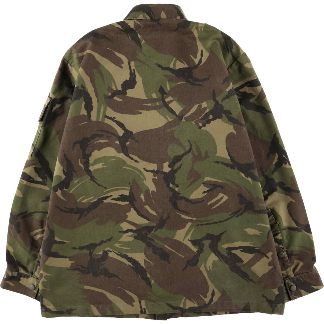 Authentic Dutch Army Camouflage Woodland Camo Military Field Jacket, Men's, Size XL, Vintage cotton Khaki type sage green Vintage Second Hand