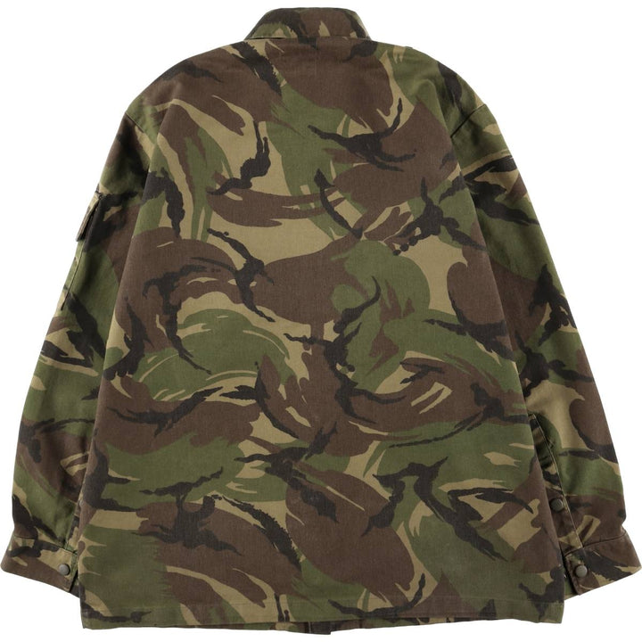 Authentic Dutch Army Camouflage Woodland Camo Military Field Jacket, Men's, Size XL, Vintage cotton Khaki type sage green Vintage Second Hand