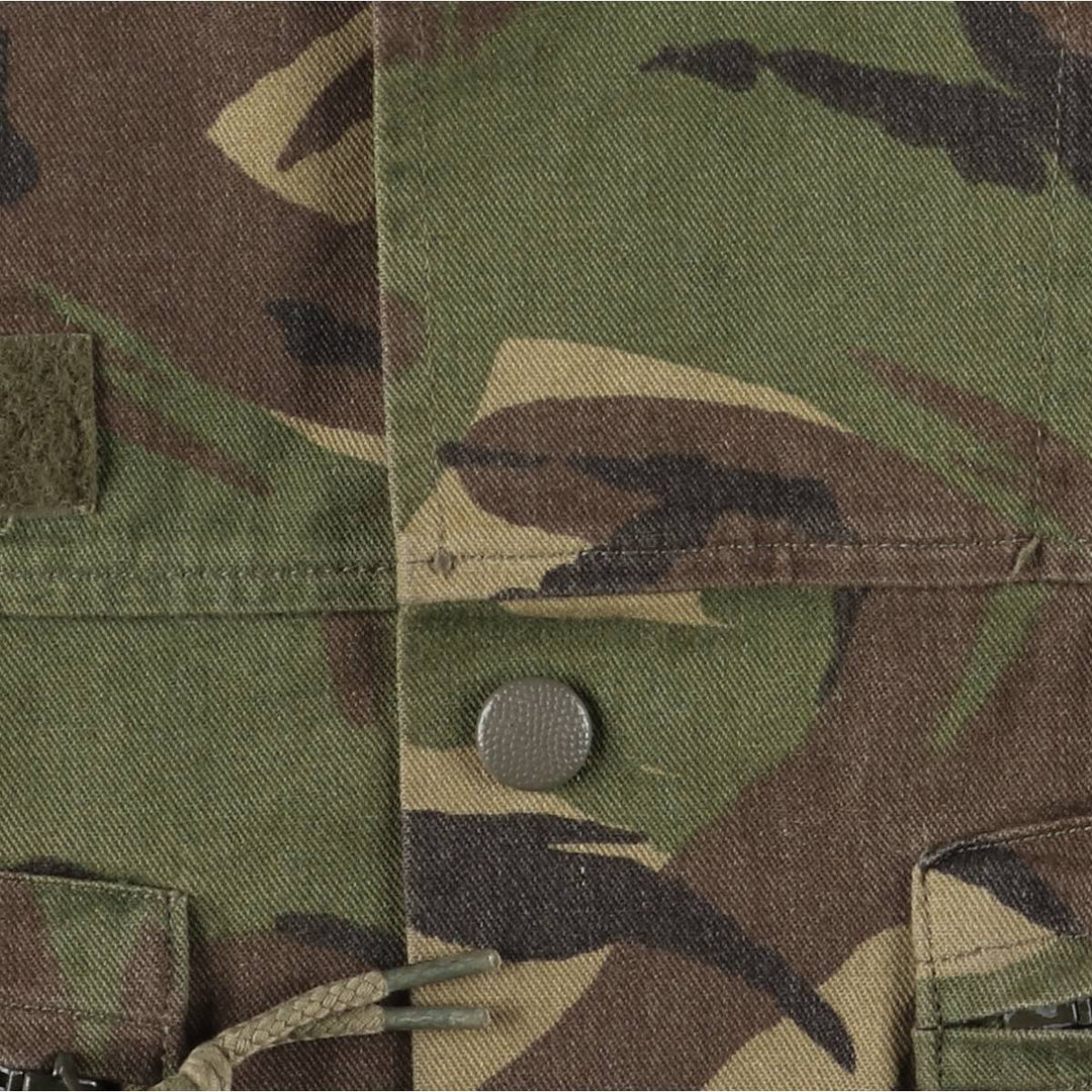 Authentic Dutch Army Camouflage Woodland Camo Military Field Jacket, Men's, Size XL, Vintage cotton Khaki type sage green Vintage Second Hand