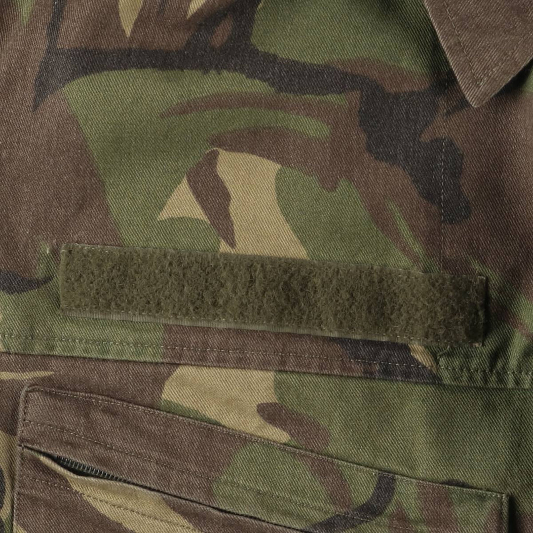 Authentic Dutch Army Camouflage Woodland Camo Military Field Jacket, Men's, Size XL, Vintage cotton Khaki type sage green Vintage Second Hand
