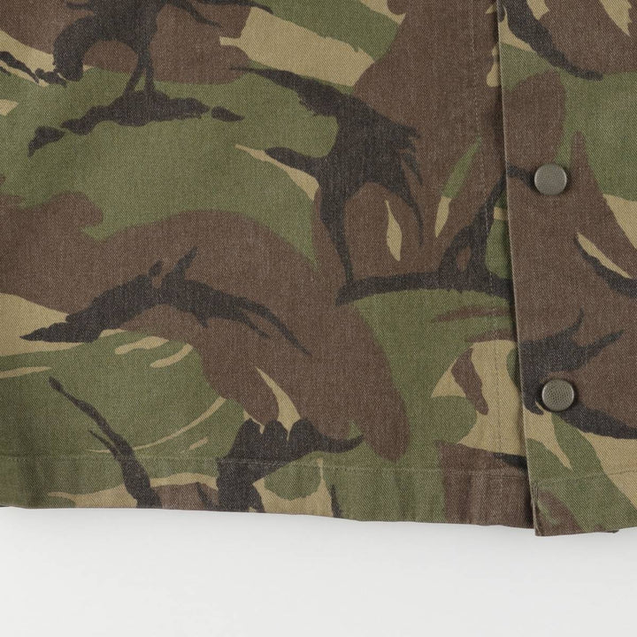 Authentic Dutch Army Camouflage Woodland Camo Military Field Jacket, Men's, Size XL, Vintage cotton Khaki type sage green Vintage Second Hand
