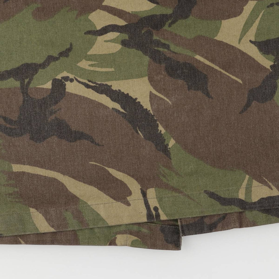 Authentic Dutch Army Camouflage Woodland Camo Military Field Jacket, Men's, Size XL, Vintage cotton Khaki type sage green Vintage Second Hand