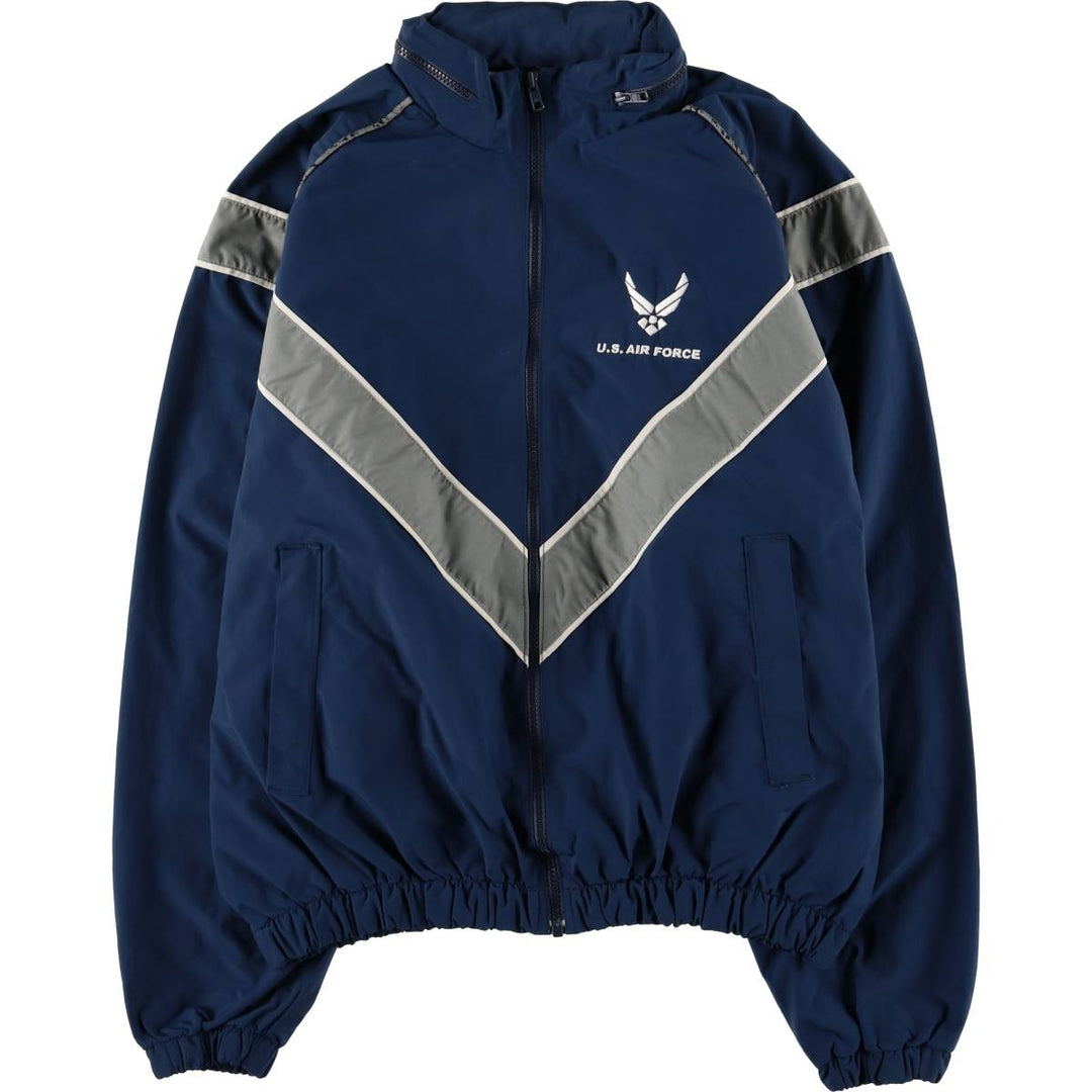 Authentic 2000'S US military USAIR FORCE SKILCRAFT PTU training jacket, nylon jacket, made in the USA, size M, men's Nylon navy blue type Vintage Second Hand
