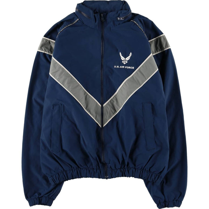 Authentic 2000'S US military USAIR FORCE SKILCRAFT PTU training jacket, nylon jacket, made in the USA, size M, men's Nylon navy blue type Vintage Second Hand