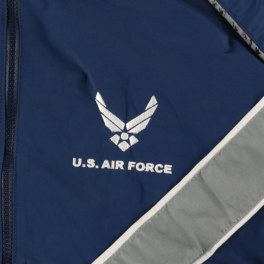 Authentic 2000'S US military USAIR FORCE SKILCRAFT PTU training jacket, nylon jacket, made in the USA, size M, men's Nylon navy blue type Vintage Second Hand