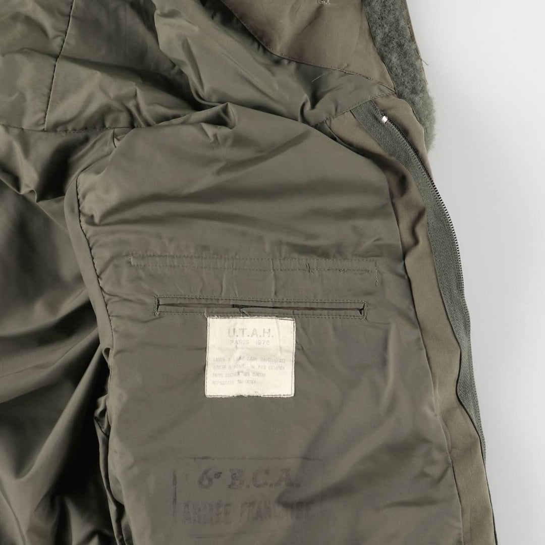 Authentic French military UTAH PARIS 1976 mod coat, men's size XL, vintage unclear Khaki type brown Vintage Second Hand